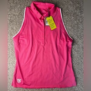 Women’s Puma Pink Sleeveless Polo- NWT - Medium
